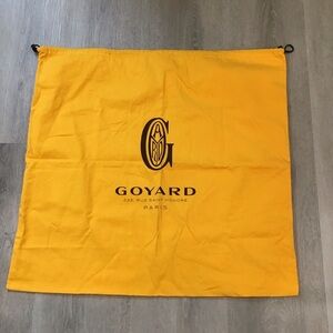 Goyard Yellow Drawstring Dust Bag Large Luxury Storage Pouch Authentic 27x25